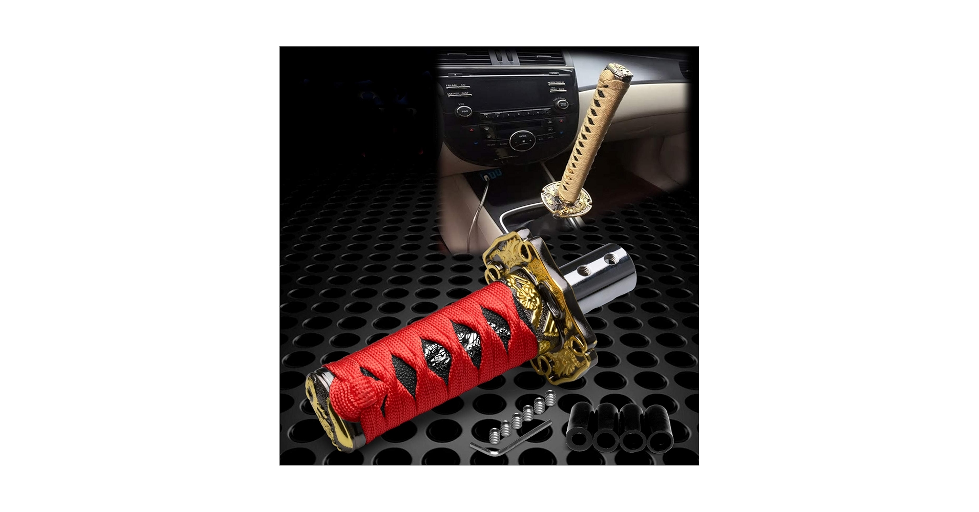 Amazon.com: JDMBESTBOY Samurai Sword Red Black Shift Knob